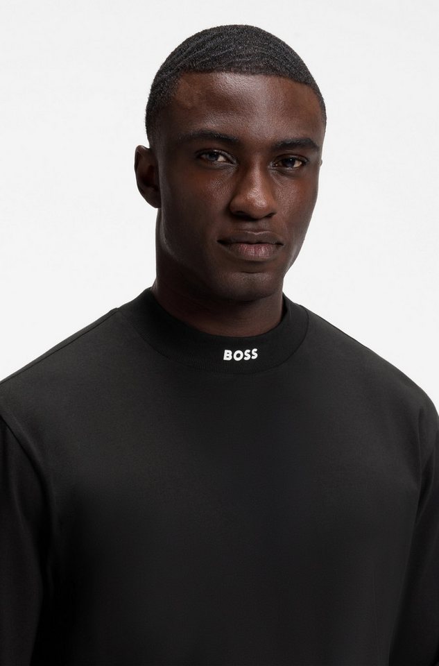 BOSS GREEN Langarmshirt Stretch Jersey Baumwolle, Relaxed Fit, Rundhalsausschnitt – Bild 2 von 5
