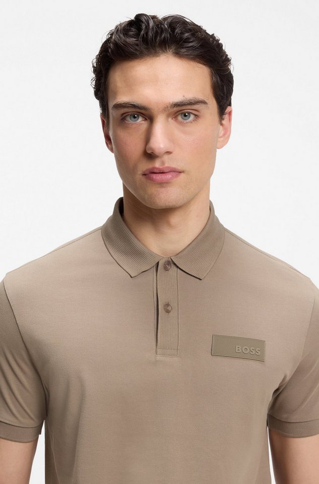 BOSS GREEN Poloshirt Paddy Logo Patch Regular Fit atmungsaktive Piqué-Webstruktur, Flachstrickkragen, gerader Schnitt – Bild 2 von 5