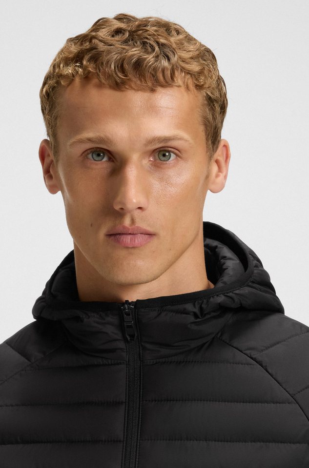 BOSS GREEN Steppjacke Kapuze, Regular Fit, reflektierende Details – Bild 3 von 5