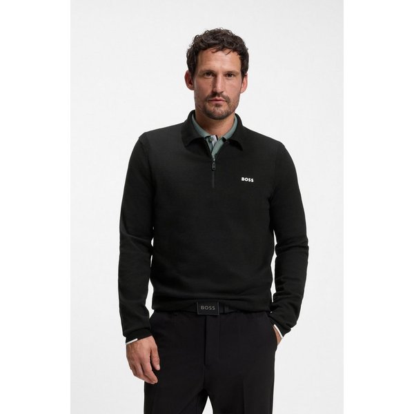 BOSS GREEN Strickpullover KN Ever-X PL mit Reißverschluss, regular fit, toniges Logo