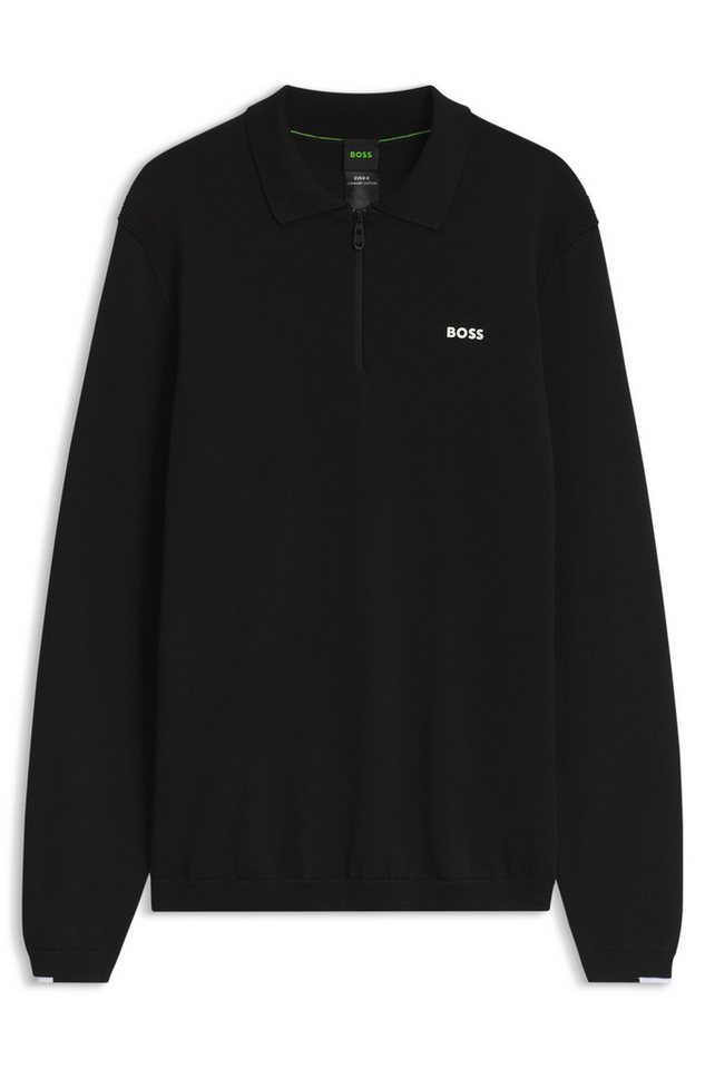 BOSS GREEN Strickpullover KN Ever-X PL mit Reißverschluss, regular fit, toniges Logo – Bild 4 von 5