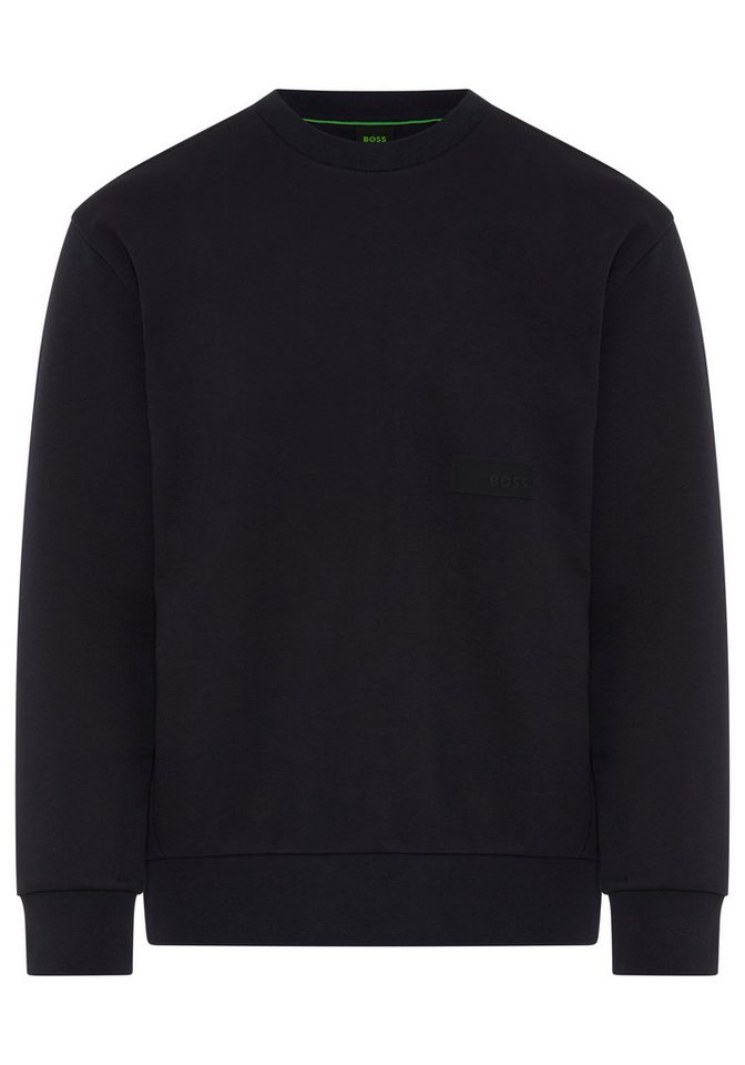 BOSS GREEN Sweatshirt Rundhalsausschnitt, Relaxed Fit, Logo-Badge – Bild 2 von 3