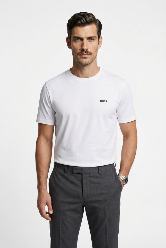 BOSS GREEN T-Shirt Tee 3Pack Regular Fit (Packung, 3-tlg., 3er-Pack) Stretch Jersey Cotton, Logo on Chest, Sparpackung – Bild 2 von 5
