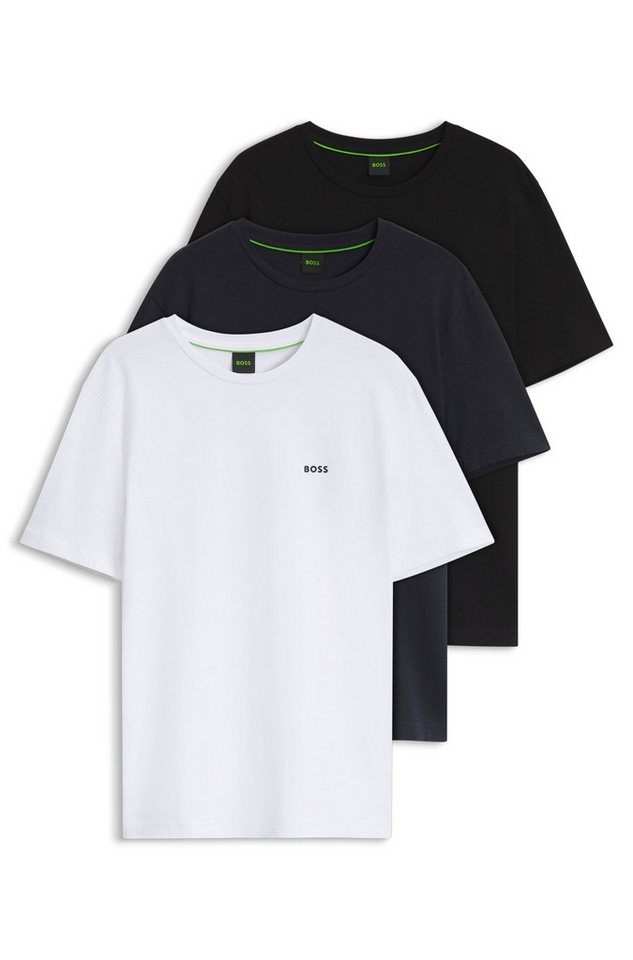 BOSS GREEN T-Shirt Tee 3Pack Regular Fit (Packung, 3-tlg., 3er-Pack) Stretch Jersey Cotton, Logo on Chest, Sparpackung – Bild 5 von 5
