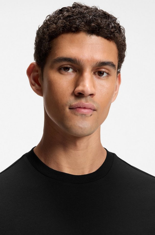 BOSS GREEN T-Shirt TS Structure 100% Cotton, Regular Fit, Rundhalsausschnitt – Bild 3 von 5