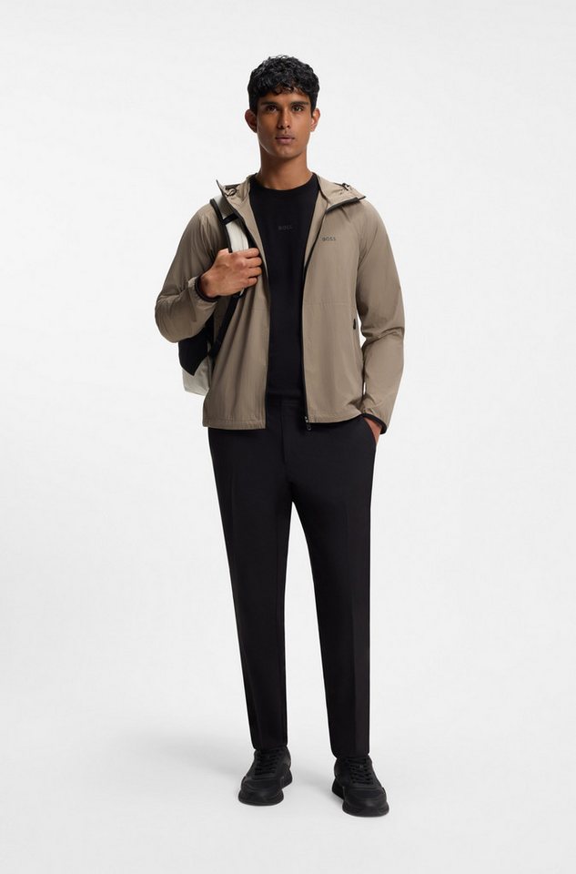 BOSS GREEN Windbreaker Regular Fit, Superleichte Qualität, Packfunktion innen in der Kapuze – Bild 4 von 5