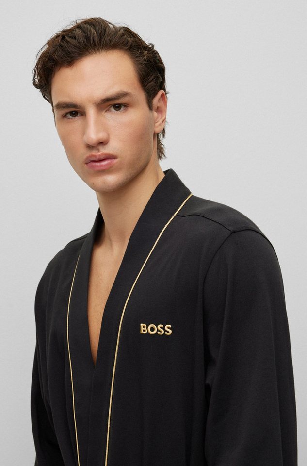 BOSS Herrenbademantel Xmas Kimono, Langform, Baumwolle – Bild 2 von 5