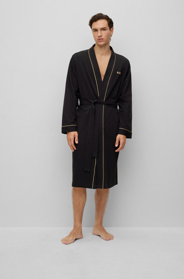 BOSS Herrenbademantel Xmas Kimono, Langform, Baumwolle – Bild 5 von 5