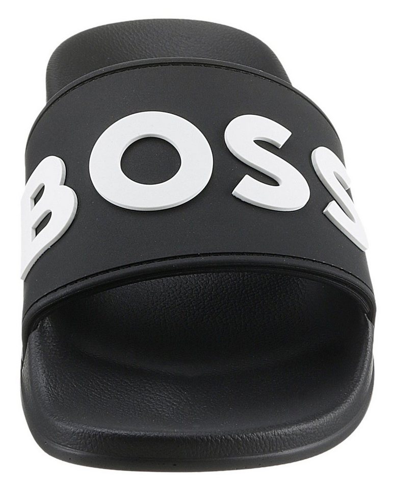 BOSS Kirk Slide Badepantolette, Sommerschuh, Poolslides, Schlappen, mit BOSS-Logoschriftzug – Bild 4 von 5