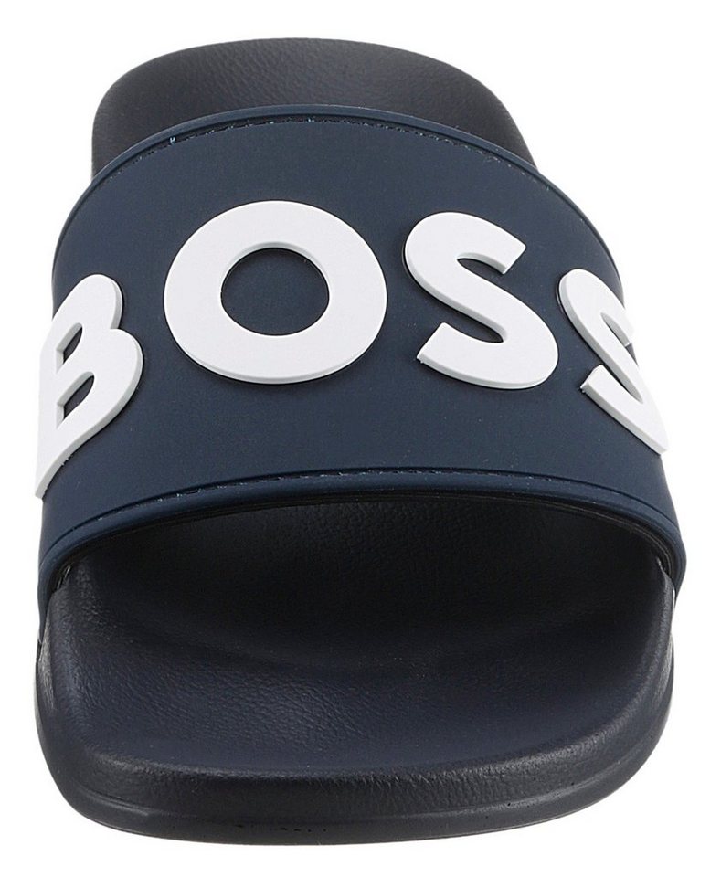 BOSS Kirk Slide Badepantolette, Sommerschuh, Poolslides, Schlappen, mit BOSS-Logoschriftzug – Bild 4 von 5