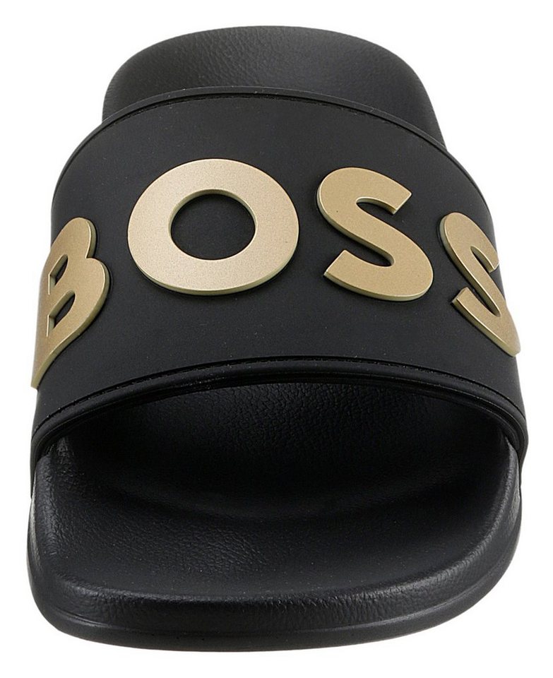 BOSS Kirk Slide Badepantolette, Sommerschuh, Poolslides, Schlappen, mit BOSS-Logoschriftzug – Bild 4 von 5