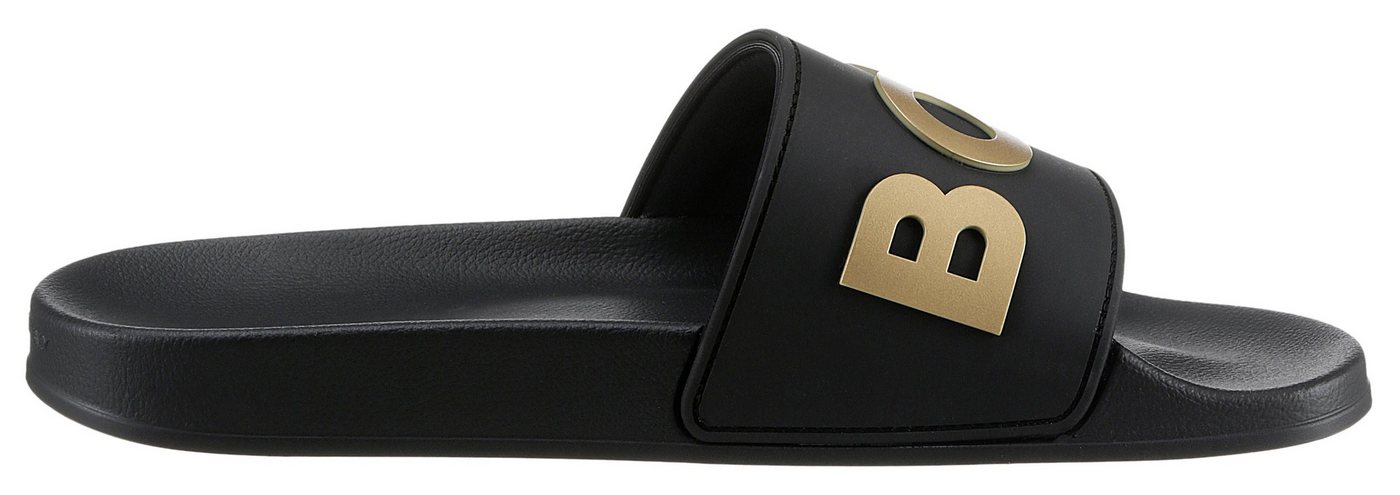 BOSS Kirk Slide Badepantolette, Sommerschuh, Poolslides, Schlappen, mit BOSS-Logoschriftzug – Bild 5 von 5