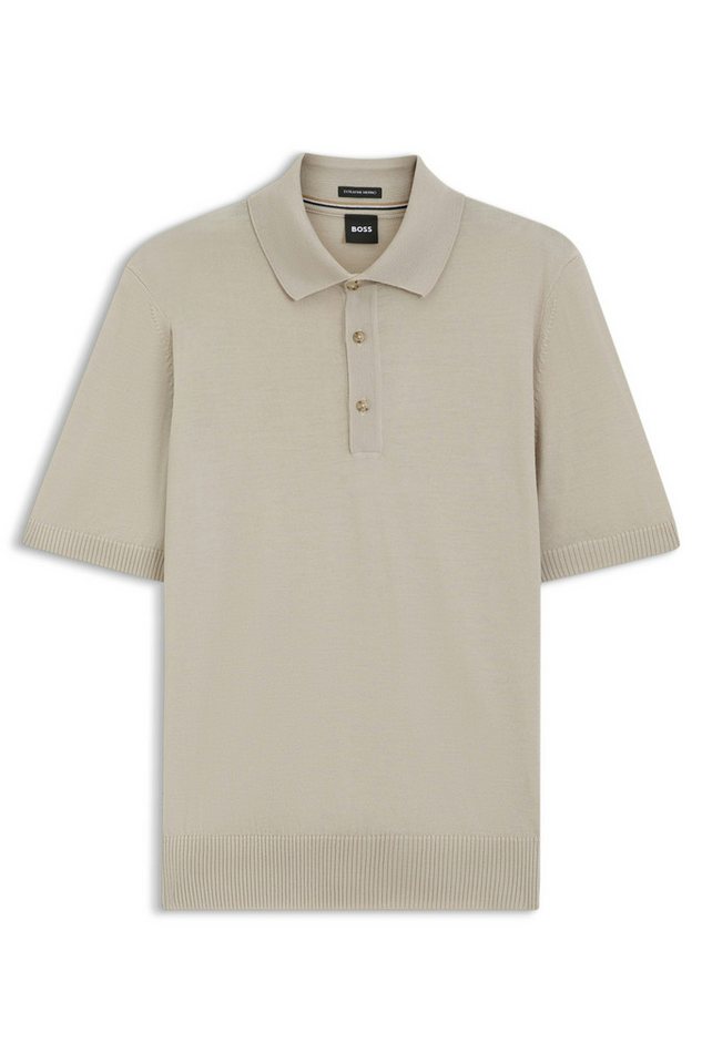 BOSS Kurzarmpullover Nolano aus Schurwolle, Polokragen – Bild 4 von 5