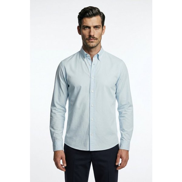 BOSS Langarmhemd Button-down-Kragen, Regular Fit, reine Baumwolle