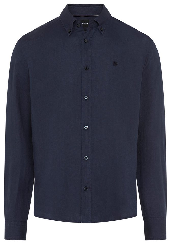 BOSS Leinenhemd LIAM 100% Leinen mit Button-Down-Kragen, regular fit – Bild 2 von 3