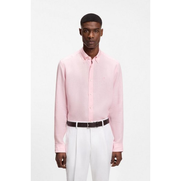BOSS Leinenhemd LIAM 100% Leinen mit Button-Down-Kragen, regular fit