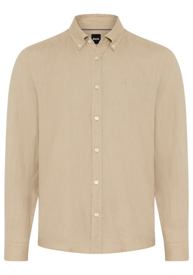 BOSS Leinenhemd LIAM 100% Leinen mit Button-Down-Kragen, regular fit – Bild 2 von 3