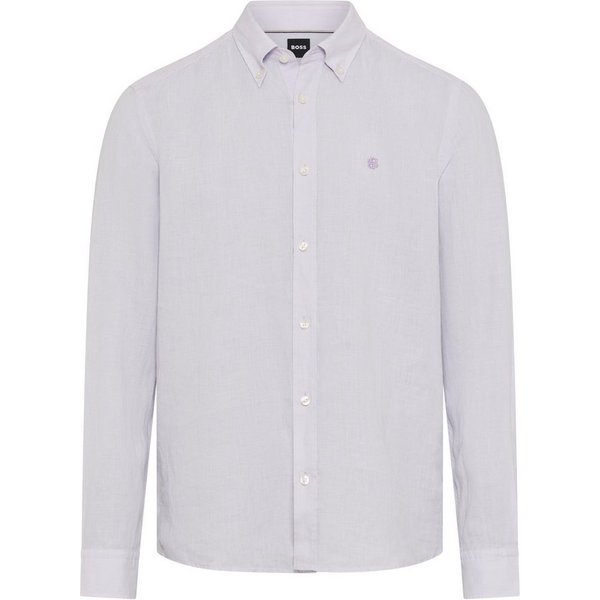 BOSS Leinenhemd LIAM 100% Leinen mit Button-Down-Kragen, regular fit