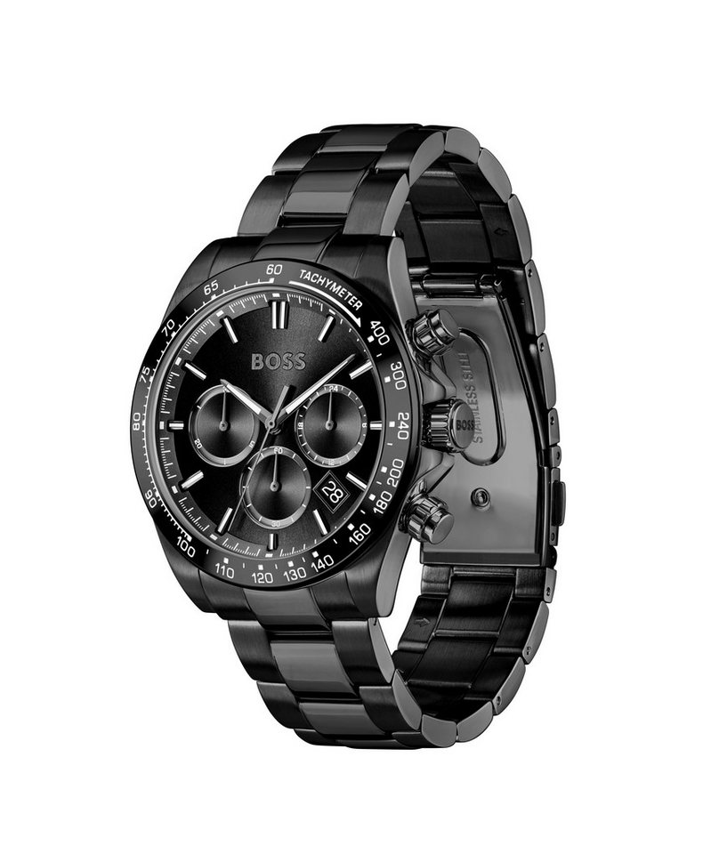BOSS Multifunktionsuhr HERO 2.0 1514271, Quarzuhr, Armbanduhr, Herrenuhr, Edelstahlarmband, analog, Tag – Bild 2 von 4
