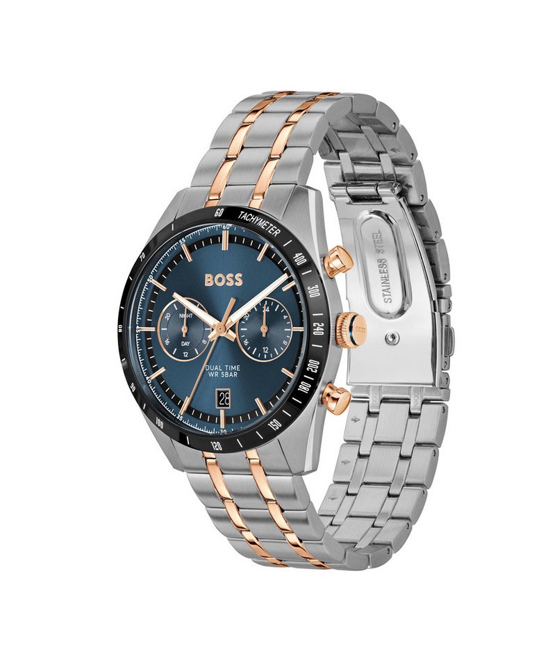 BOSS Multifunktionsuhr TOURMASTER 1514288, Quarzuhr, Armbanduhr, Herrenuhr, Edelstahlarmband, analog, Tag – Bild 2 von 5