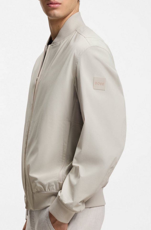 BOSS ORANGE Blouson Osruf Rippbündchen, Regular Fit, 2-wege-Reißverschluss – Bild 2 von 5