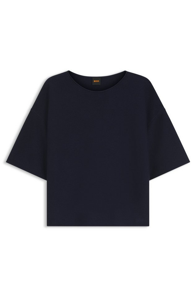 BOSS ORANGE Kurzarmpullover Fouetta Premium Damenmode Baumwoll-Woll-Mix, Relaxed Fit – Bild 4 von 5