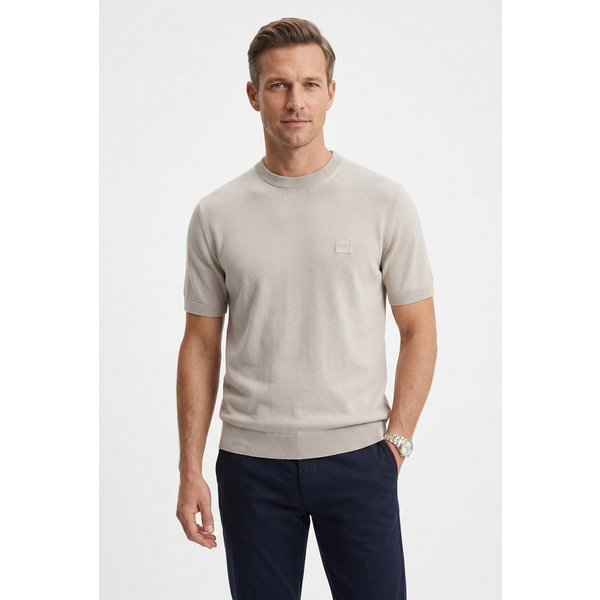 BOSS ORANGE Kurzarmpullover Kanacho mit Kaschmir-Anteil, Rundhals