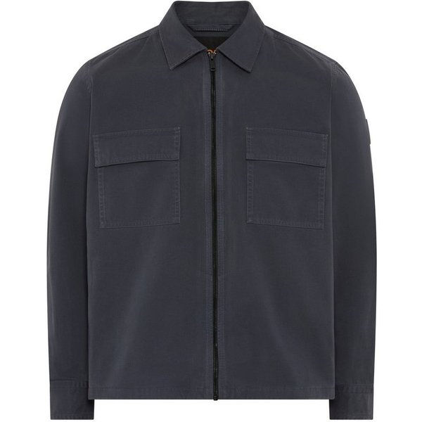 BOSS ORANGE Langarmhemd Lorum Overshirt, Reißverschluss, Oversize Fit