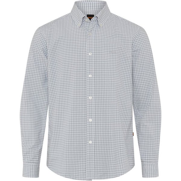 BOSS ORANGE Langarmhemd Rickert M Button-down-Kragen, Baumwoll-Stretch, Regular Fit