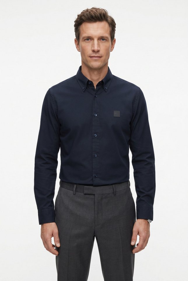BOSS ORANGE Langarmhemd Ricoplus M Button-down-Kragen, Regular Fit, reine Baumwolle – Bild 2 von 5