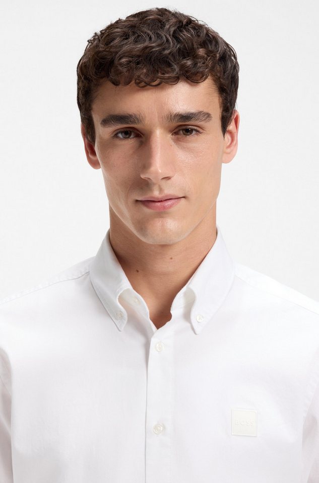 BOSS ORANGE Langarmhemd Ricoplus M Button-down-Kragen, Regular Fit, reine Baumwolle – Bild 3 von 5