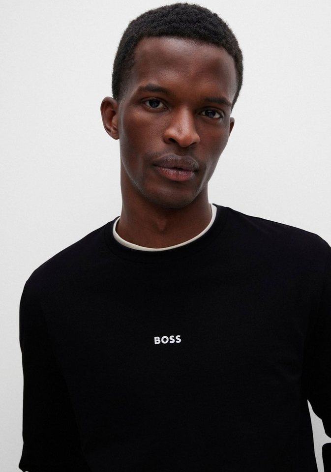 BOSS ORANGE Langarmshirt TChark Rundhalsausschnitt, Regular Fit, mit BOSS-Logo – Bild 5 von 5