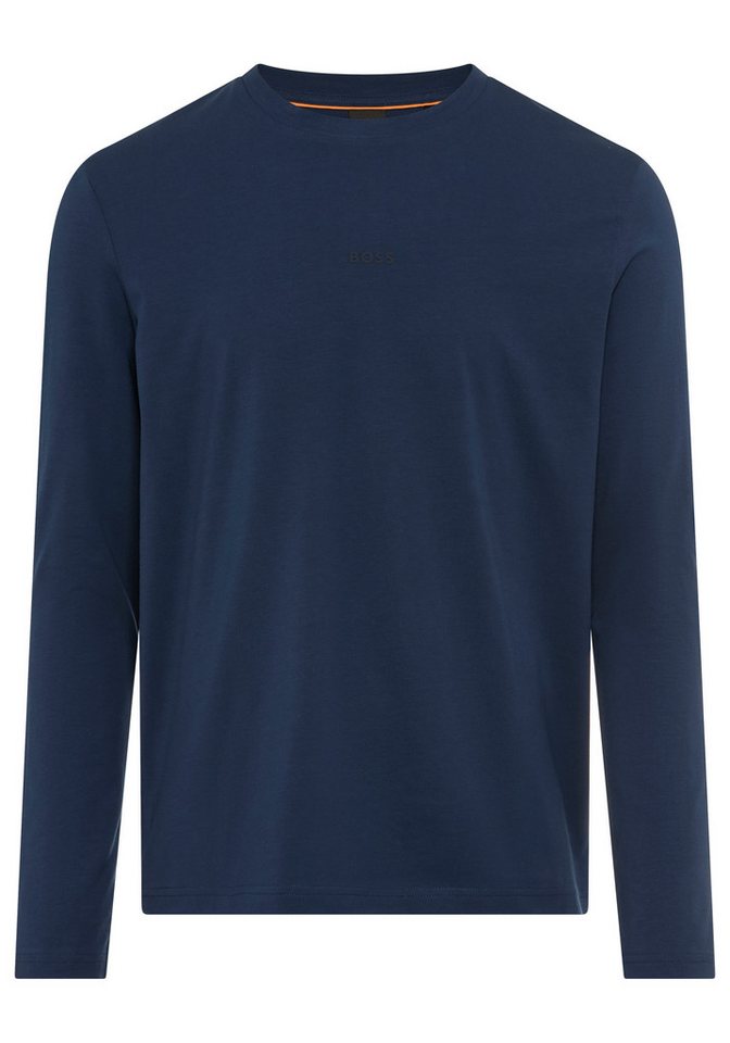 BOSS ORANGE Langarmshirt TChark Rundhalsausschnitt, Regular Fit, mit BOSS-Logo – Bild 2 von 3