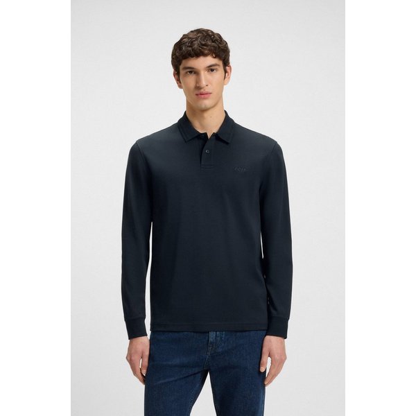 BOSS ORANGE Poloshirt Pe Interlock Langarm Polo mit Polokragen
