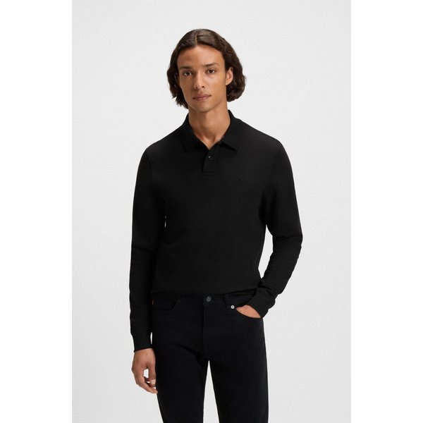 BOSS ORANGE Poloshirt Pe Interlock Langarm Polo mit Polokragen