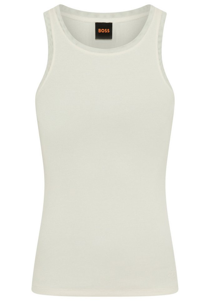 BOSS ORANGE Ripptanktop Eplie Premium Damenmode mit Mesh-Details – Bild 2 von 3