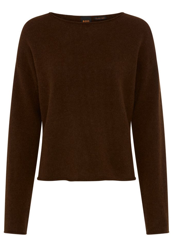 BOSS ORANGE Rundhalspullover Follettino Premium Damenmode mit Alpaka und Wolle, Relaxed Fit – Bild 4 von 5
