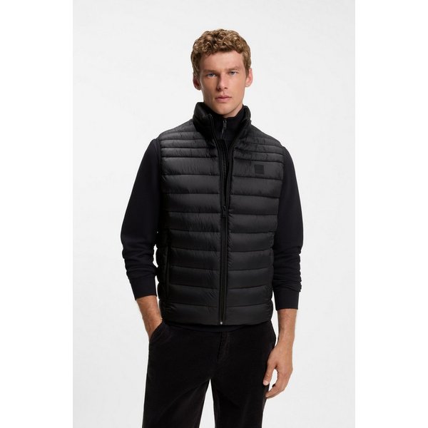BOSS ORANGE Steppweste Odeno Stehkragen, slim fit, kurze Länge
