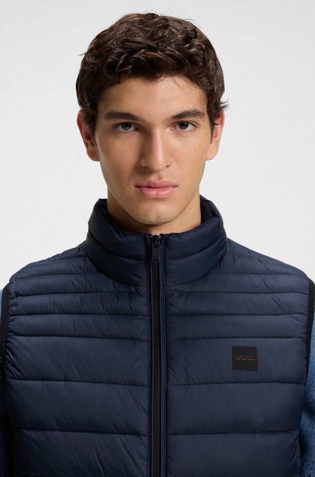 BOSS ORANGE Steppweste Odeno Stehkragen, slim fit, kurze Länge – Bild 4 von 5