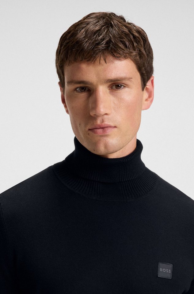 BOSS ORANGE Strickpullover Akiro Rollkragen Regular Fit, Feinstrick mit Kaschmir – Bild 2 von 5