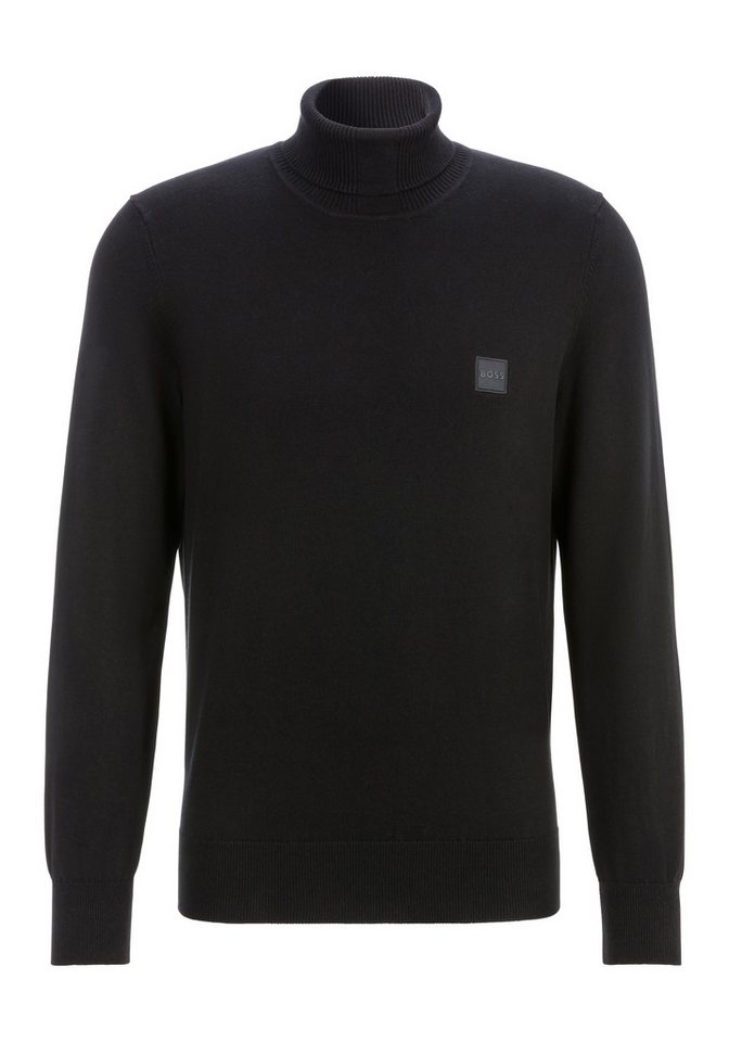 BOSS ORANGE Strickpullover Akiro Rollkragen Regular Fit, Feinstrick mit Kaschmir – Bild 4 von 5