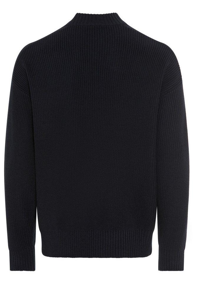 BOSS ORANGE Strickpullover Andern Rundhalsausschnitt, relaxed fit, Strickmix mit Schurwolle – Bild 3 von 3