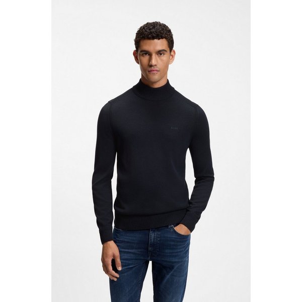 BOSS ORANGE Strickpullover Avac M1 Regular Fit, Schurwollmischung, Stehkragen