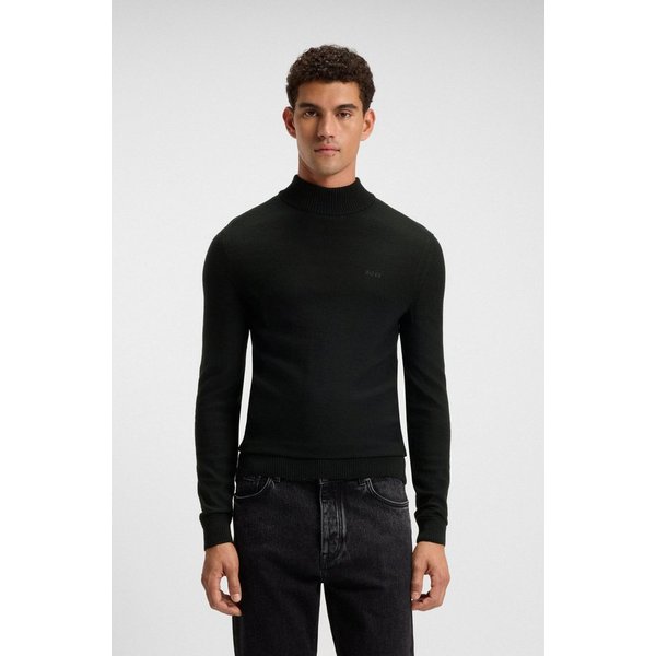 BOSS ORANGE Strickpullover Avac mit gesticktem BOSS Logo, Schurwoll-Anteil