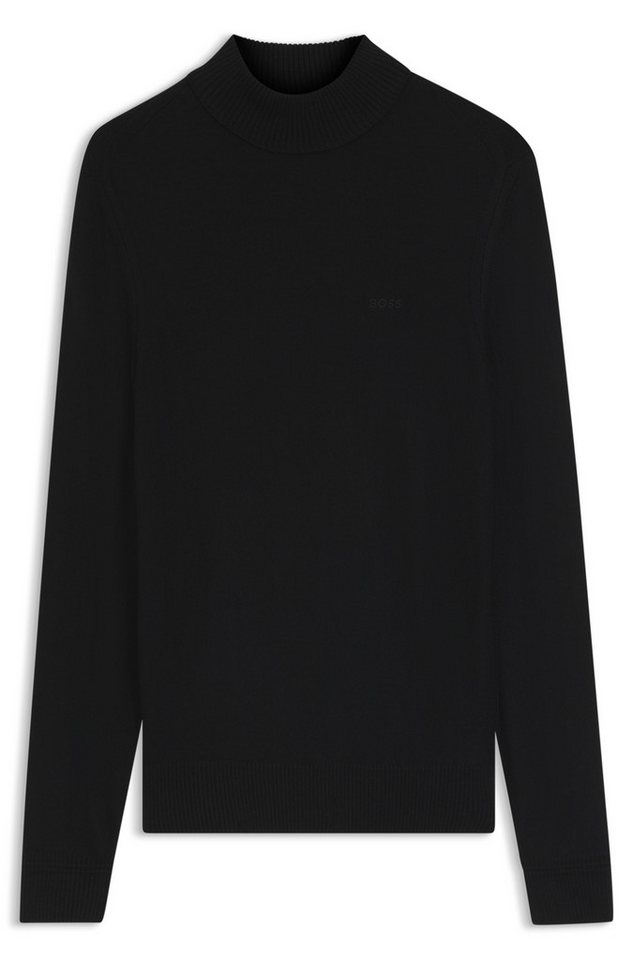 BOSS ORANGE Strickpullover Avac mit gesticktem BOSS Logo, Schurwoll-Anteil – Bild 5 von 5