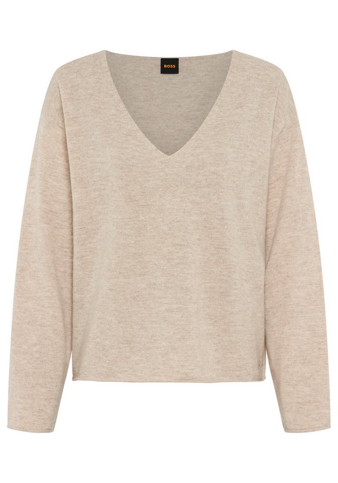 BOSS ORANGE Strickpullover Faprani Premium Damenmode aus einem Kaschmir-Woll-Mix, Relaxed Fit – Bild 4 von 5