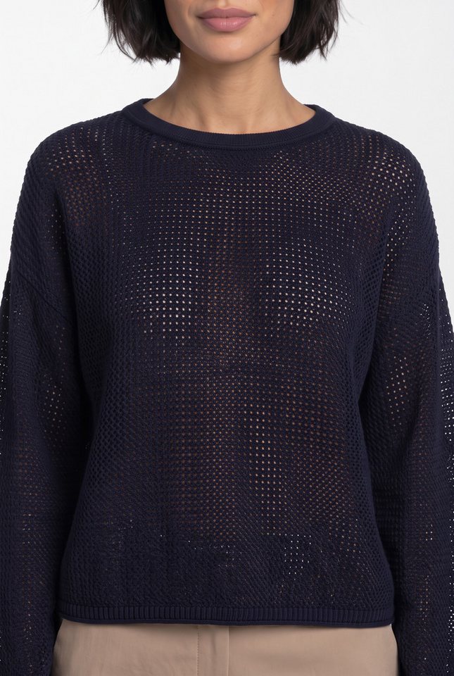 BOSS ORANGE Strickpullover Farde Premium Damenmode in Mesh-Struktur, Relaxed Fit – Bild 3 von 5