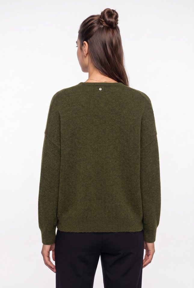 BOSS ORANGE Strickpullover Fondyssa Premium Damenmode im Relaxed Fit, V-Ausschnitt, Alpaka-Anteil – Bild 3 von 5