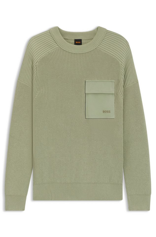 BOSS ORANGE Strickpullover Kalamaro mit Brusttasche – Bild 4 von 5