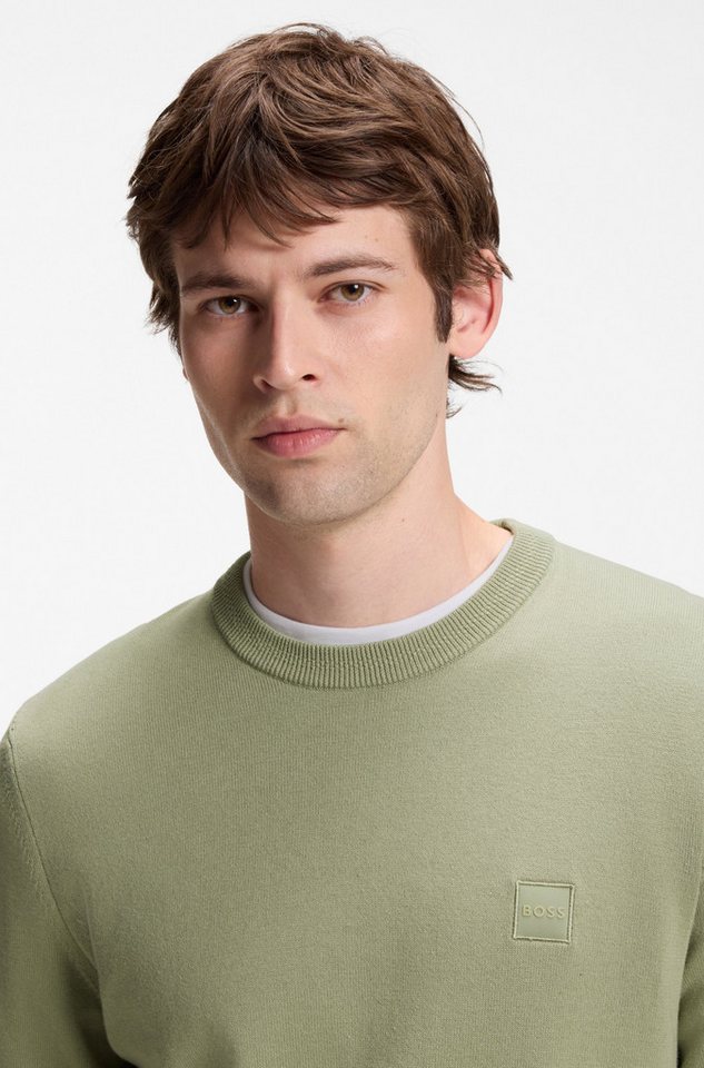 BOSS ORANGE Strickpullover Kanovano Cotton Cashmere mit Rundhalsausschnitt – Bild 2 von 5